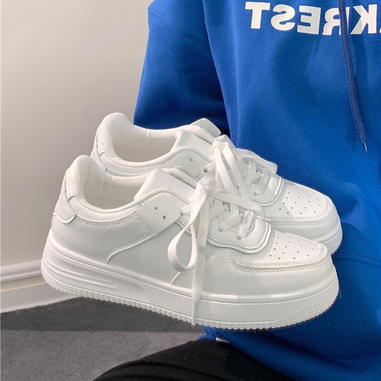 Vans Shoes Old Skool - Sneakers Bianche con Plateau da Donna,