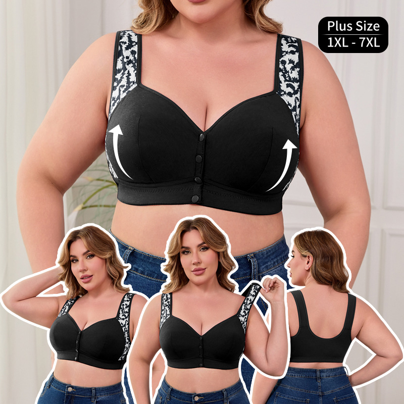 Wirefree Bra Comfort - Reggiseno con Chiusura Frontale Taglie Forti